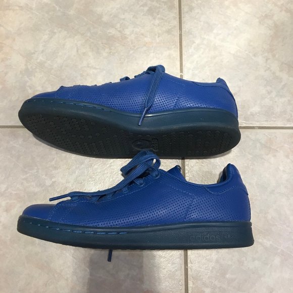 adidas Stan Smith AdiColor Blue Leather Sneaker - Picture 4 of 8